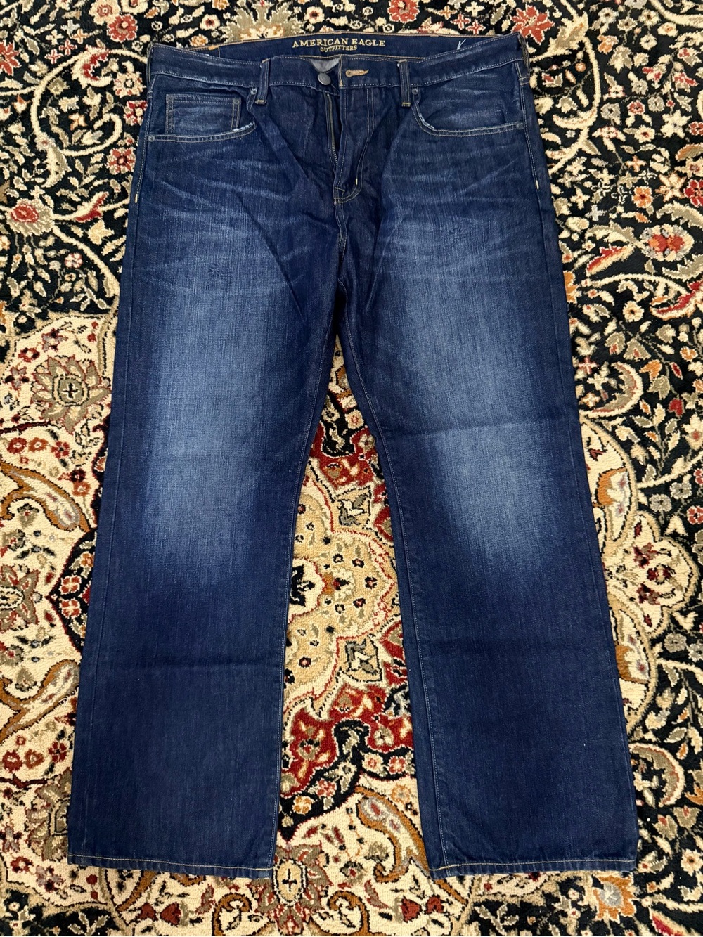 38x32 men’s American Eagle Outfitters Men’s Dark Blue Classic boot Jeans